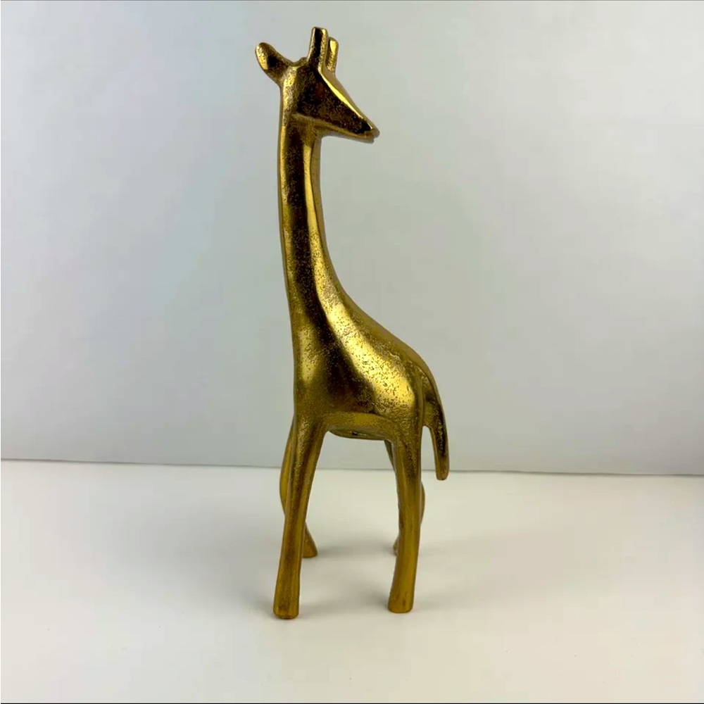 Nate Berkus Decorative Giraffe Figurine Statue Gold Finish 9.5”